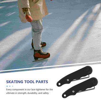 2 τμχ Shoe Tightener Pro Skateboard Professional Lace Skates Tighteners Φορητά παπούτσια πατινάζ Pp Plus από ανοξείδωτο ατσάλι χόκεϊ