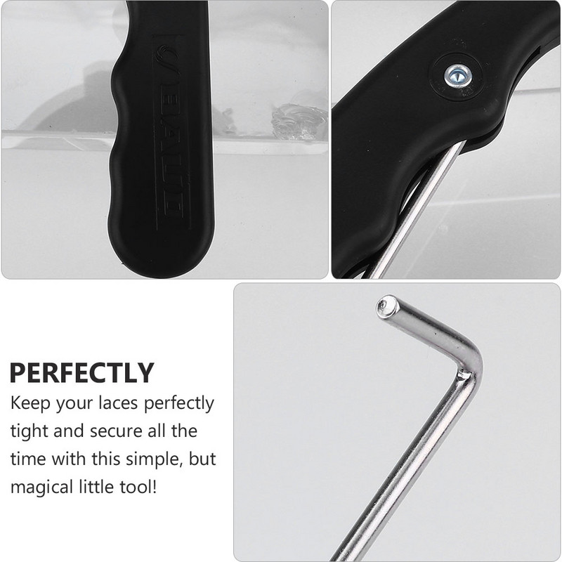 2 gab Shoe Tightener Pro Skateboard Profesionāli mežģīņu skrituļslidu savilcēji Portatīvie slidošanas apavi Pp Plus nerūsējošā tērauda hokejs