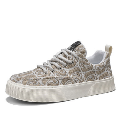 Disainer Rohelised lõuendijalatsid Meeste Moeprint Meeste vulkaniseeritud tossud Hingavad platvormid Spordijalatsid meestele 2024