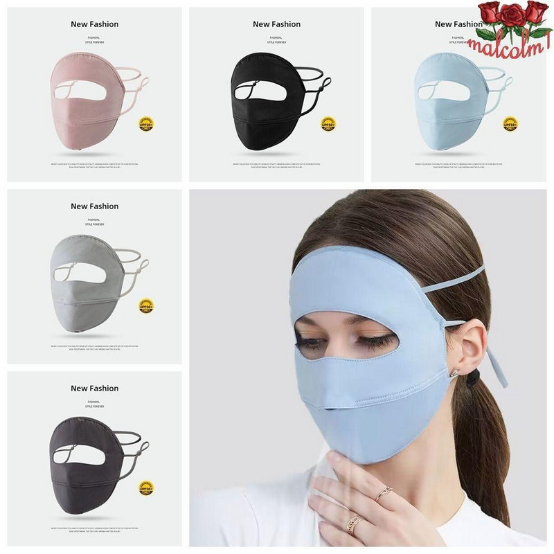 Vasaras sauļošanās ledus zīda maska UV aizsardzība elpojoša ērta āra riteņbraukšana medības skriešana sporta pilna sejas maska