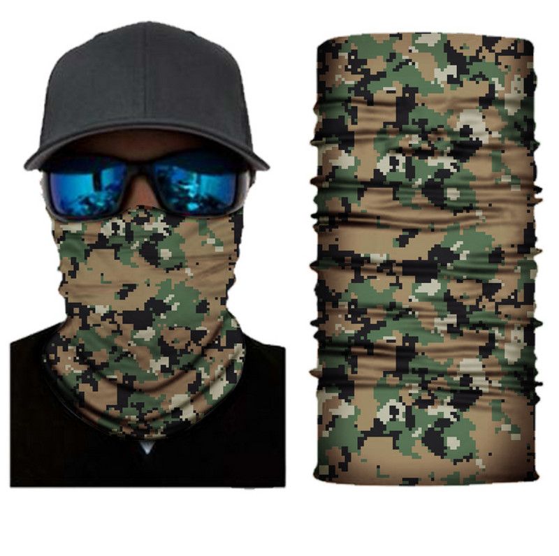 Sport Kael Gaite Camo buffe Jalgratta kamuflaaž jaht Bandana Meeste Braga Cuello Outdoor Baff Rattasõidu näokaitse Naiste sallid