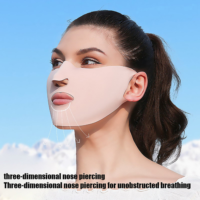 Motociklistička maska za vožnju bicikla Ice Silk krema za sunčanje UV zaštita Prozračna tanka ušna vrsta Štitnik za sunce Ljetna vanjska maska otporna na vjetar