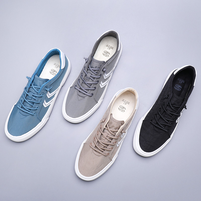 2024. aasta uued kingad meestele Lõuend vabaajajalatsid Mood Kevad-suvi hingavad kerged lamedad kingad Trend Meeste jalavarjud 24138