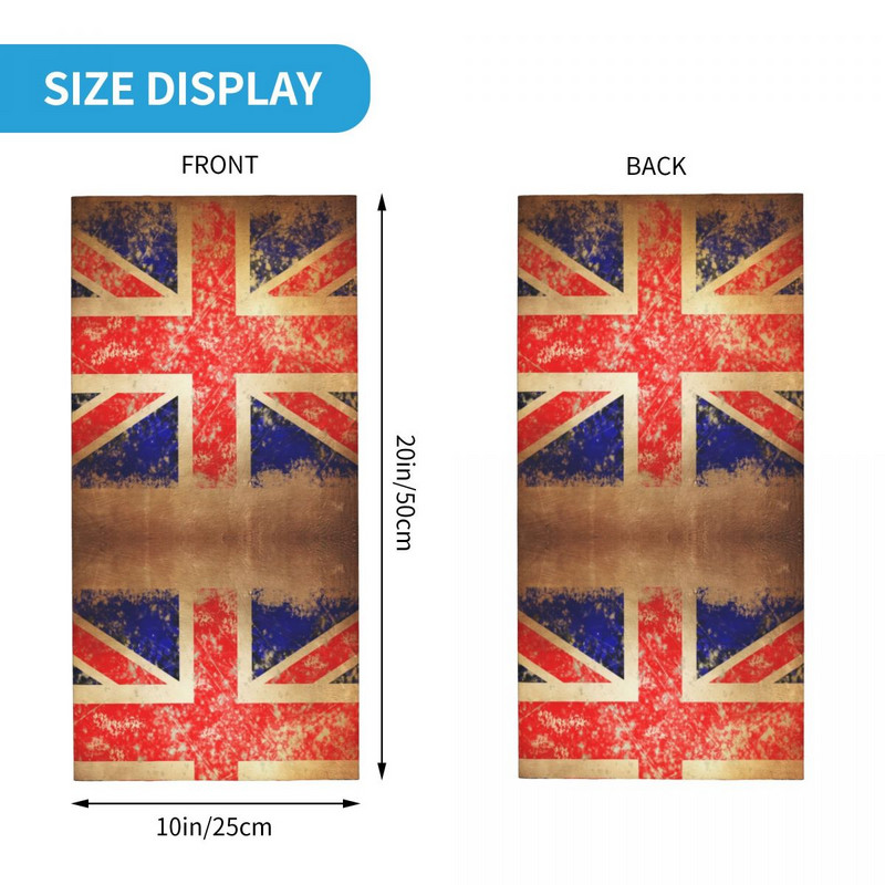 Union Jack Balaclava pārgājienu kempinga simbols Nacionālā riteņbraukšanas maska pret UV kakla sildītāju taktiskā maska rudens vēsa kakla getra