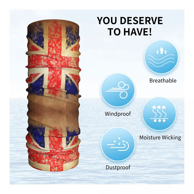 Union Jack Balaclava pārgājienu kempinga simbols Nacionālā riteņbraukšanas maska pret UV kakla sildītāju taktiskā maska rudens vēsa kakla getra