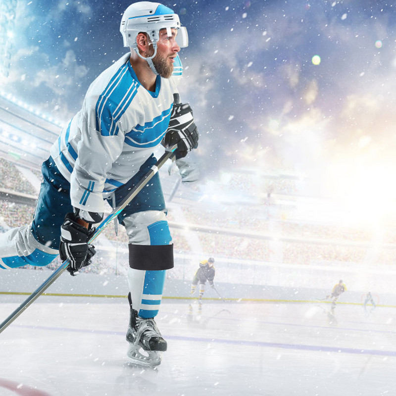 Väravavahi elastne fikseeritud hokirihm Sääririhm hokipadja ümbrisega väravavahile