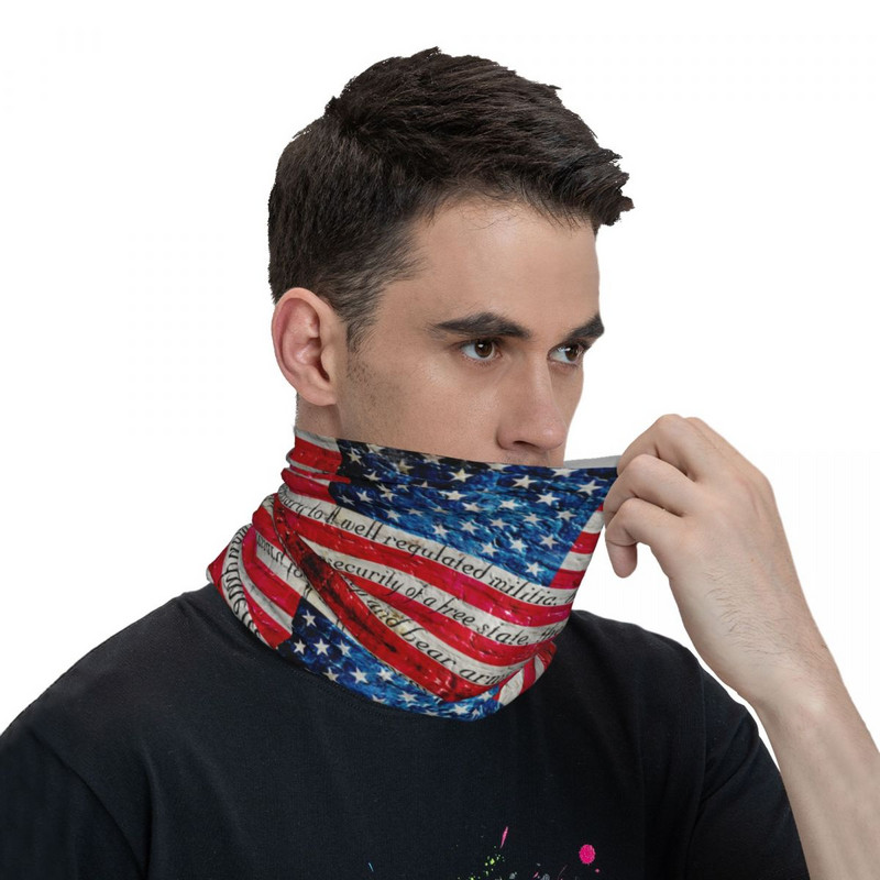 Američka zastava Art Bandana Sjedinjene Američke Države Vintage Balaclava Ljeto Jahanje Ribolov UV zaštita Biciklistička maska Meke tople maske za lice