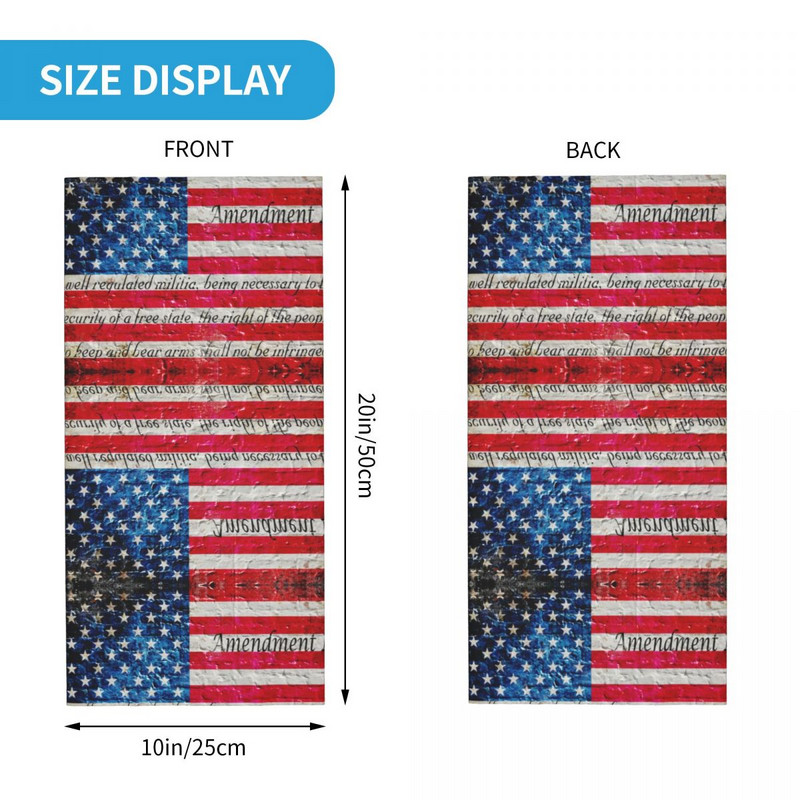 Američka zastava Art Bandana Sjedinjene Američke Države Vintage Balaclava Ljeto Jahanje Ribolov UV zaštita Biciklistička maska Meke tople maske za lice