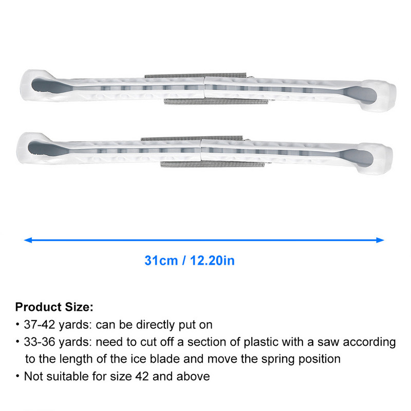 1 ζεύγος ρυθμιζόμενο κάλυμμα λεπίδας για χόκεϊ επί πάγου Καλύμματα λεπίδας πατινάζ πάγου με ρυθμιζόμενο ελατήριο για χόκεϊ / καλλιτεχνικά πατίνια