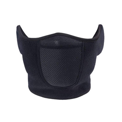 Talvine jalgratta näomask Soe termofliisist mootorrattasõidumask Tuulekindel hingav taktikaline poolnäo korduvkasutatav mask