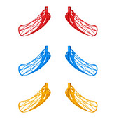 Florbola nūju viegli uzstādāms nomaiņas hokeja aksesuāri Florbola hokeja nūjas nomaiņas lāpstiņa izliekta