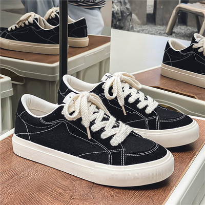 Vienkārši audekla apavi studentiem vīriešiem Elpojošs skeitborda dēlis vīriešu vulkanizētas apavi retro stila daudzpusīgi, moderni apavi ar biezu zoli