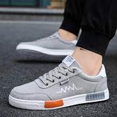 Meeste lõuendist kingad Trendikas mitmekülgne vabaaja suvine hingav kõrge ülaosaga kingad Lamedad sussid Madala lõikega Pu-materjalist vabaaja stseen