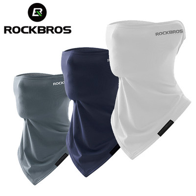ROCKBROS Cycling Scarf Breathable Quick-drying Triangle Scarf Sun Protection Balaclava Mask Bicycle Motorcycle Cool Sport Mask
