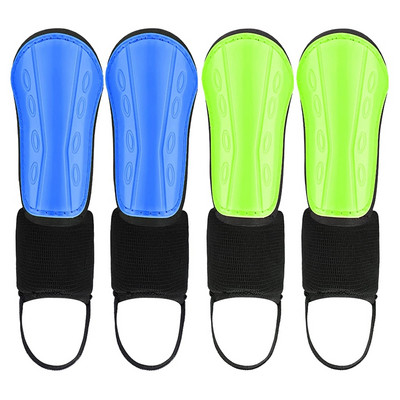 2 ζευγάρια Soccer Shin Guard Slip Protective for Kids Επενδυμένος εξοπλισμός προστασίας κνήμης με ρυθμιζόμενους ιμάντες στήριξης αστραγάλου