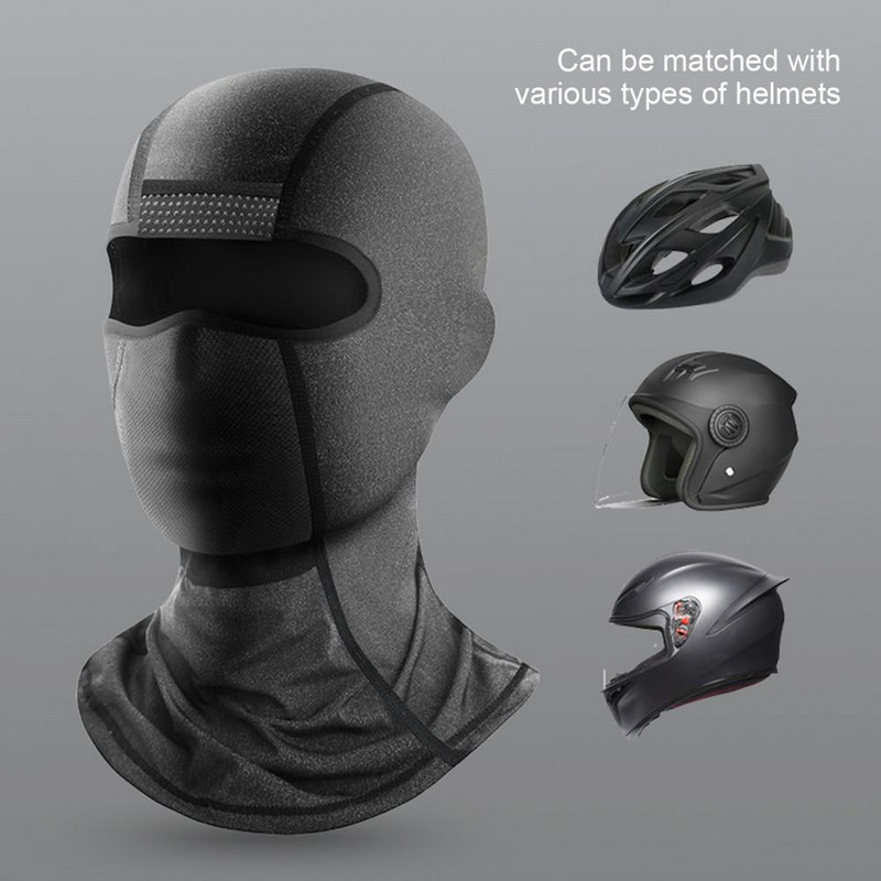 Balaclava galvassegas Silikona sviedru absorbcijas brilles Caurums Ātri Dry Anti-UV UPF 50+ Ice Silk Sun Protection Motociklu Slēpošanas Šalle