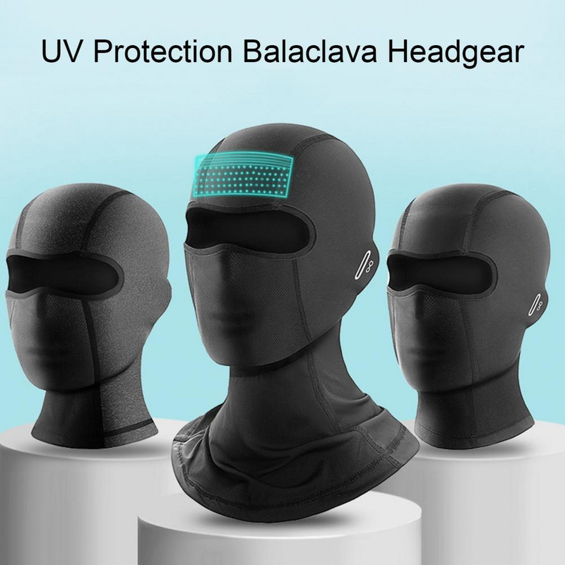 Balaclava galvassegas Silikona sviedru absorbcijas brilles Caurums Ātri Dry Anti-UV UPF 50+ Ice Silk Sun Protection Motociklu Slēpošanas Šalle