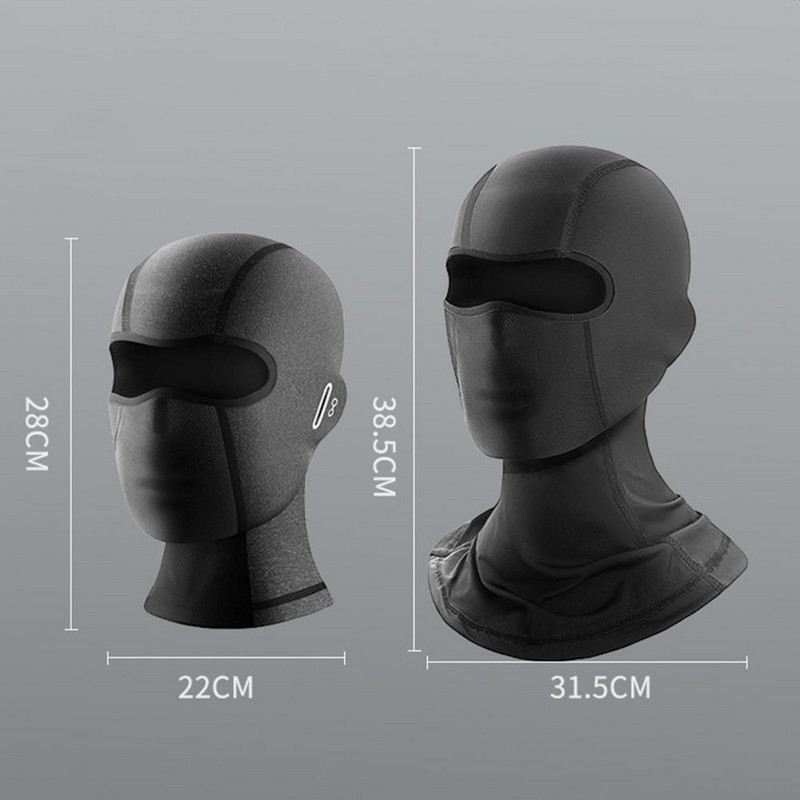 Balaclava galvassegas Silikona sviedru absorbcijas brilles Caurums Ātri Dry Anti-UV UPF 50+ Ice Silk Sun Protection Motociklu Slēpošanas Šalle