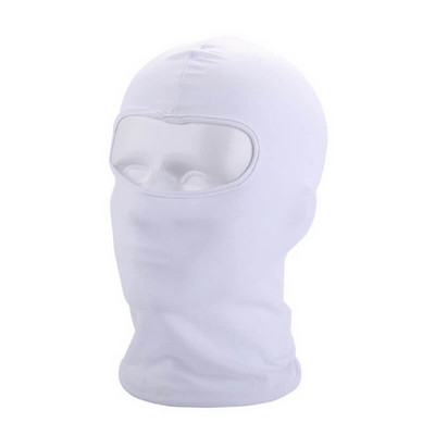 Outdoor Full Face Mask Spandex Balaclava õhuke mootorratta jalgrattasuusatamine CS Mask valge