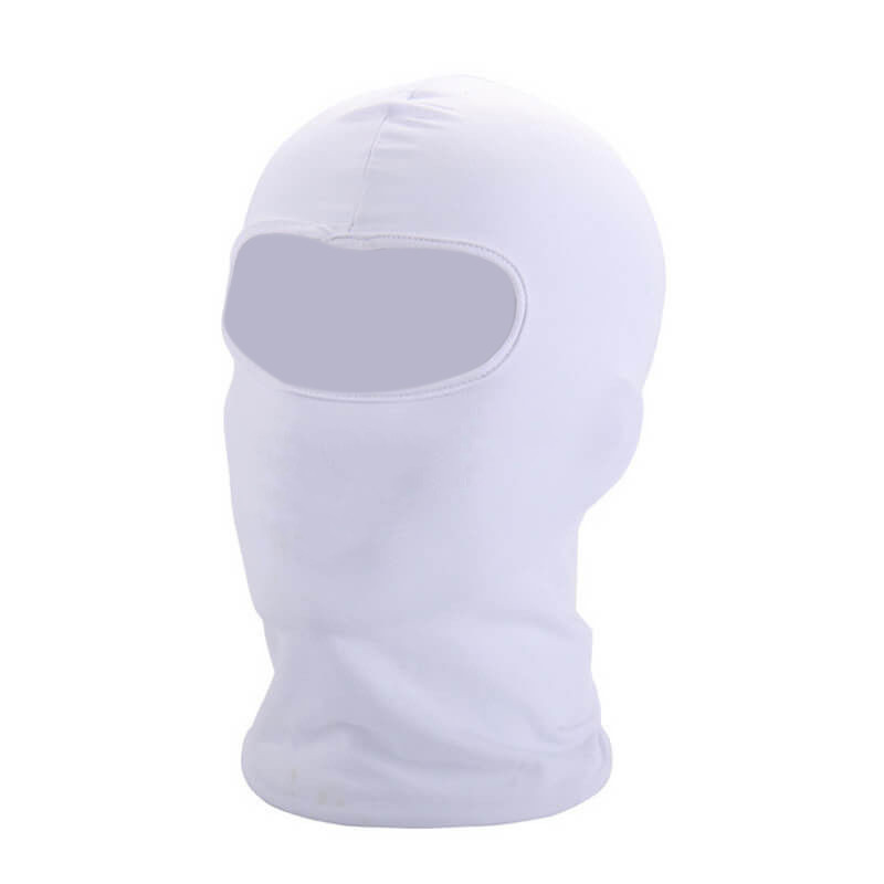 Outdoor Full Face Mask Spandex Balaclava õhuke mootorratta jalgrattasuusatamine CS Mask valge