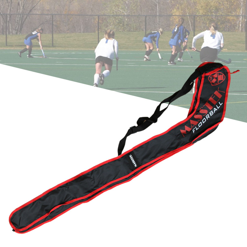 Hokeja nūju soma Pārnēsājama glabāšanas soma sportam iekštelpās un ārā ar regulējamu plecu siksnu vīriešu sieviešu hokeja nūju maisiņš