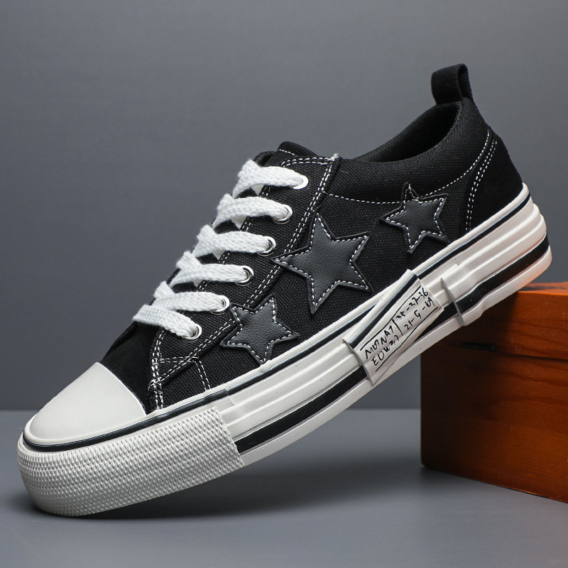 Vīriešu ikdienas Canva kedas Neslīdošas Vīriešu modes apavi ar zemu augšdaļu Viegli Trend āra pastaigu apavi Zapatillas Hombre BD24007