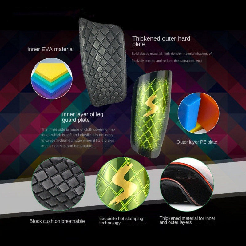 PP+EVA jalgpalli säärehoidja, uus hingav 5 värvi jalgpalli säärepadjad, jalakaitse, meeste, naiste