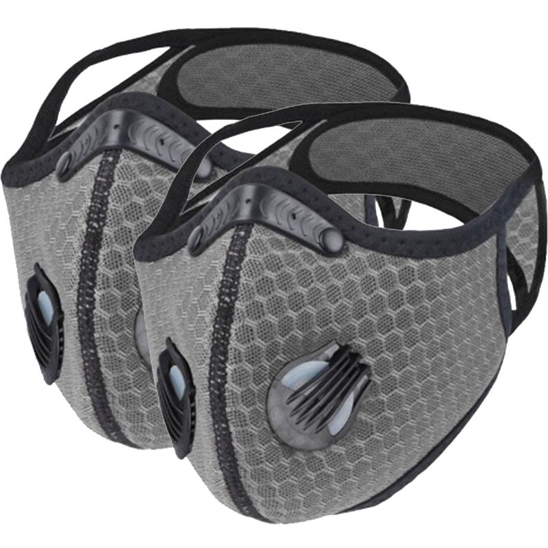 Mehe näomask filtriga hingamisklapiga aktiivsüsi PM 2.5 saastevastane jalgratas jalgrattasõidukaitse jalgratta tolmumask