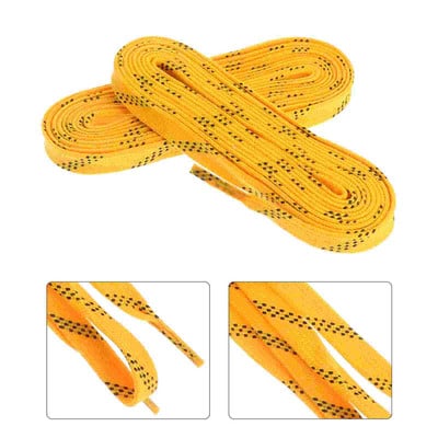 1 Pair Hockey Laces, Waxed Flat Shoe Laces for Skates, Hockey, Roller Skates