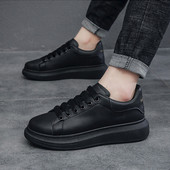 Vīriešu apavi Jauni apavi ar biezu zoli Universāli mazi balti apavi Pretslīdes vulkanizēti apavi Elpojoši ikdienas apavi Modes kedas