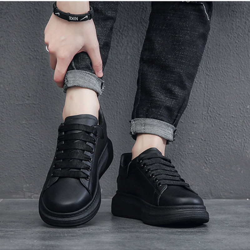 Vīriešu apavi Jauni apavi ar biezu zoli Universāli mazi balti apavi Pretslīdes vulkanizēti apavi Elpojoši ikdienas apavi Modes kedas