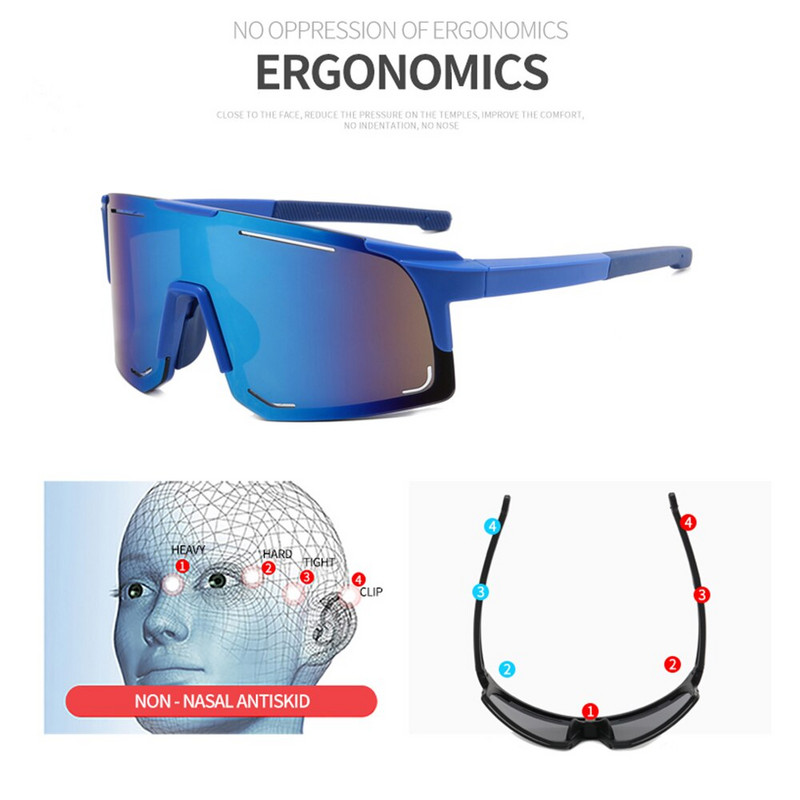 Polarizētas riteņbraukšanas saulesbrilles UV aizsardzība, vēja necaurlaidīgas brilles vīriešiem sievietēm, polarizēts objektīvs, riteņbraukšanas sporta brilles, brilles