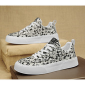 2024. aasta uus disainjalatsid Meeste moodsad vabaaja trükitud lõuendikingad Suvised mugavad nööriga rulajalatsid Zapatos De Hombre