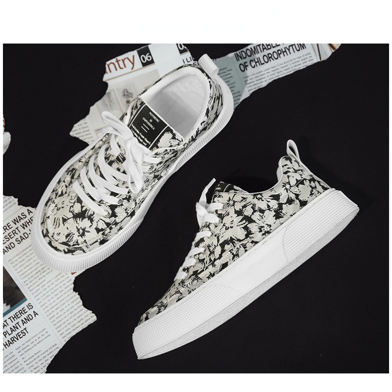 2024. aasta uus disainjalatsid Meeste moodsad vabaaja trükitud lõuendikingad Suvised mugavad nööriga rulajalatsid Zapatos De Hombre