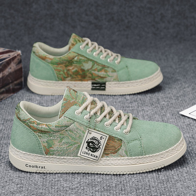 Kanvas apavi vīriešiem 2024. gada pavasarī elpojošs zīmols Sports ikdienas vulkanizēti apavi Vīriešu auduma apavi Plakanie apavi Tenis Masculino