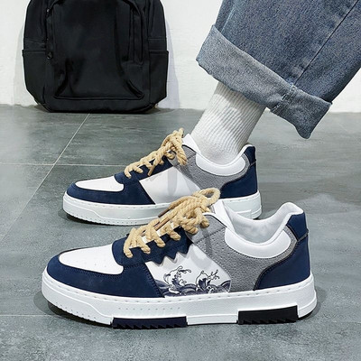 2024 Pantofi pentru bărbați, noi, respirabili, pantofi albi mici, versiune coreeană, tendință, versatil, pantofi ocazional, pantofi rezistenți la uzură, pantofi de bord