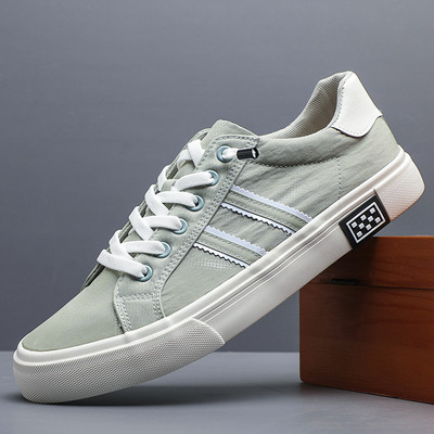 2024. aasta uued kingad meestele Lõuend vabaajajalatsid Mood kevadsuvi hingavad kerged lamedad kingad Trend Meeste jalavarjud SS24102