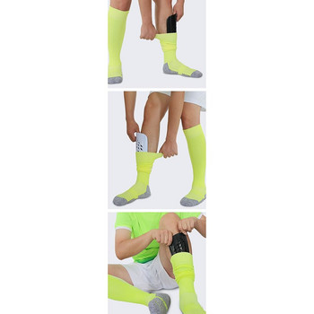 PE Football Shin Holder Νέο Μπλε Μαύρο Λευκό Προστατευτικό ποδιών 7 χρωμάτων Αναπνεύσιμο προστατευτικό ποδιών Παιδιά Ενήλικες
