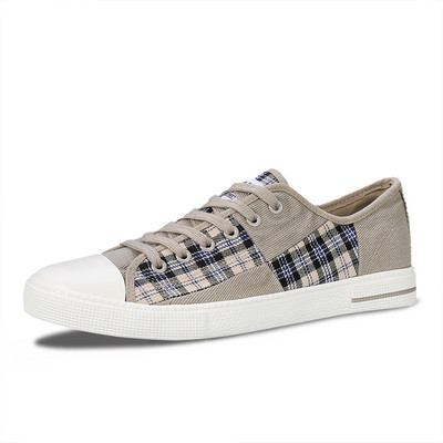 Pavasarīgi sarkani vīriešu ikdienas audekla apavi Ērti daudzpusīgi Espadrilles apavi kedas vīriešiem zemas šņorējamas skeitborda apavi vīriešiem