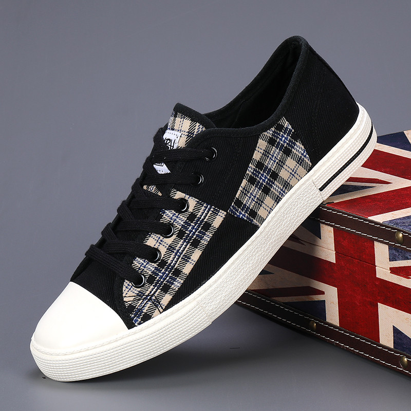 Pavasarīgi sarkani vīriešu ikdienas audekla apavi Ērti daudzpusīgi Espadrilles apavi kedas vīriešiem zemas šņorējamas skeitborda apavi vīriešiem