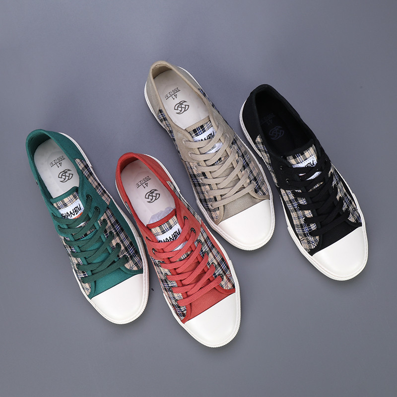 Pavasarīgi sarkani vīriešu ikdienas audekla apavi Ērti daudzpusīgi Espadrilles apavi kedas vīriešiem zemas šņorējamas skeitborda apavi vīriešiem