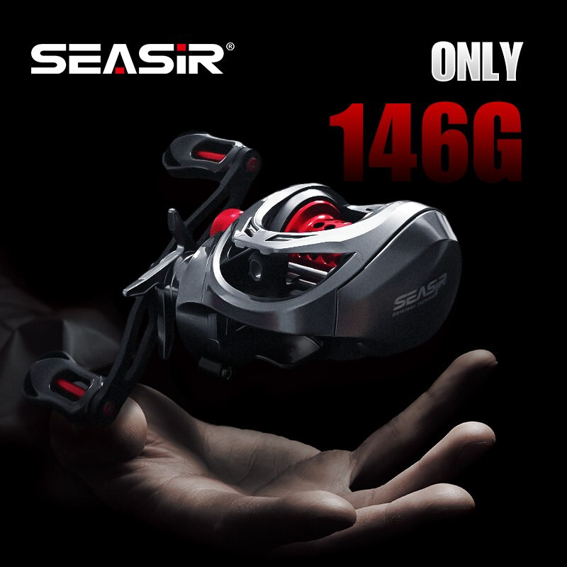 Seasir Mansory Baitcasting kalastusrull 146g ülikerge süsinik 11+1 7,3:1 HS Ratio Hübriidkeraamiline laager Topeltpoolid Merevesi
