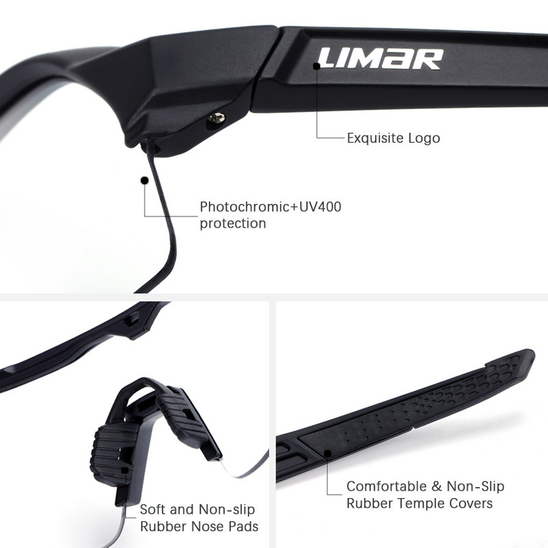 LIMAR fotokroomsed rattasõidu päikeseprillid välispordiks jooksmiseks maastikuratta maanteel UV400 päeva öö värvi muutmise prillid