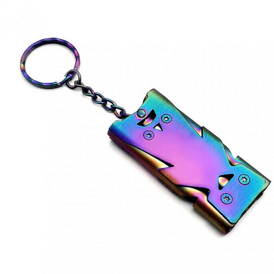 1 τεμ. κρεμαστό μπρελόκ με διπλό σωλήνες σφυρίχτρα πολλαπλών χρήσεων Σφυρίχτρα επιβίωσης σε εξωτερικό χώρο έκτακτης ανάγκης