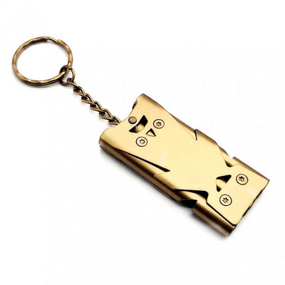 1 τεμ. κρεμαστό μπρελόκ με διπλό σωλήνες σφυρίχτρα πολλαπλών χρήσεων Σφυρίχτρα επιβίωσης σε εξωτερικό χώρο έκτακτης ανάγκης