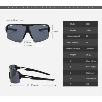 Поляризирани слънчеви очила за колоездене, UV защита, ветроустойчиви очила за мъже, жени, поляризирани лещи, каране на велосипед, спортни очила, очила