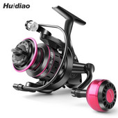 Huidiao Fishing Reels 5.2:1 Durable Gear MAX Drag 10KG Spinning Reel Ανθεκτικό μεταλλικό βραχίονα ψαρέματος Καρούλι ψαρέματος γλυκού νερού αλμυρού νερού