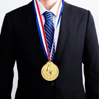 Футбол Спортни медали Цинкова сплав Медали за футболни състезания Устойчива на износване колекция Злато Сребро Бронз Ученически пособия