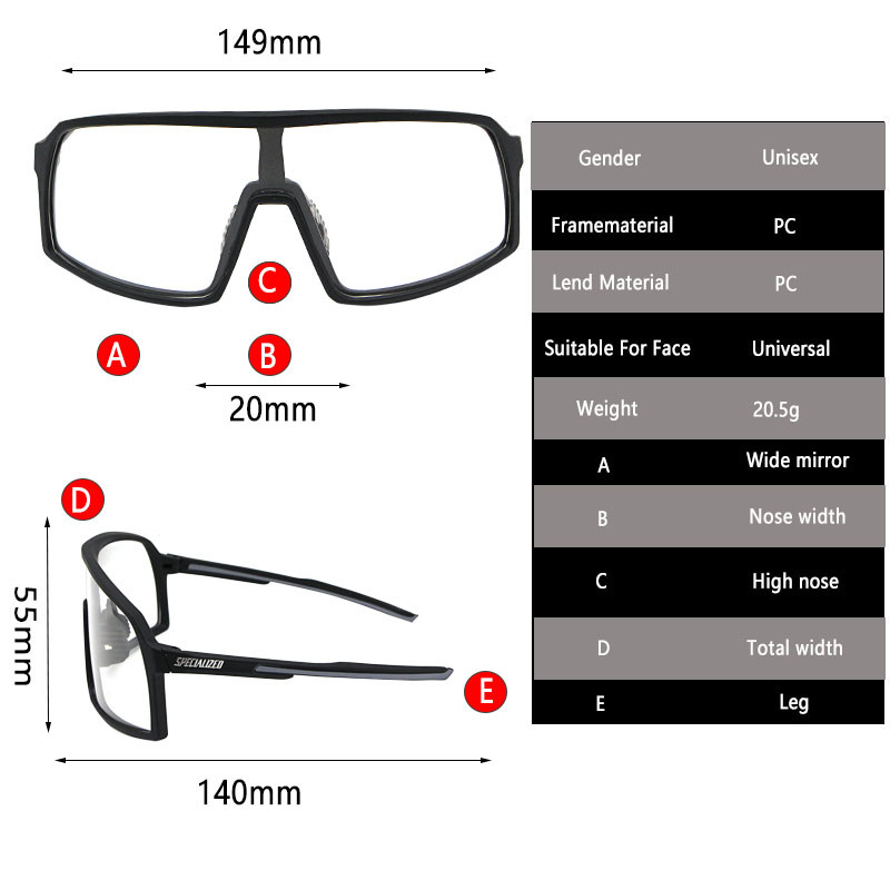 Riteņbraukšanas brilles Fotohromas Saulesbrilles Vīriešu Sieviešu Kalnu velosipēdu Ceļu brilles Jaunas Riteņbraukšana Āra Sports Pārgājienu aizsargbrilles