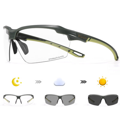 SCVCN fotochrominiai dviračių akiniai vyrams MTB dviračių akiniai nuo saulės, moteriški plento dviračių akiniai UV400 lauko sportiniai bėgimo akiniai